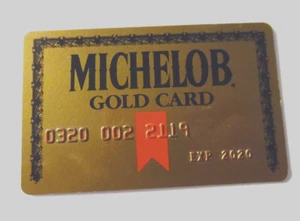Carta di credito birra Michelob Gold Card promo novità da collezione - Foto 1 di 6