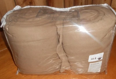 Juego de sábanas de invierno cálidas micro polar talla doble The Company Store franela nuez moscada Foto 1 de 3