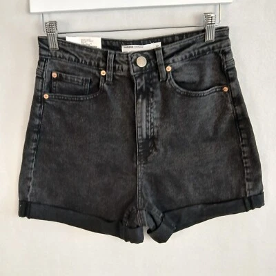 Pantalones Cortos Vaqueros Garage Denim Para Mujer Años 80 Mamá Cintura Alta Talla 7 28W Negros Nuevos con Etiquetas Foto 1 de 4