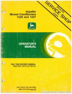 John Deere Impeller Mower-Conditioners 1326 and 1327 Operators Manual - Bild 1 von 1