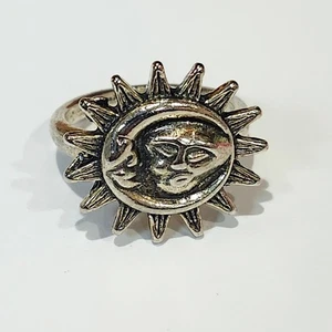 Anillo Sol y Luna Tonificado Plata Talla 61/2 - Imagen 1 de 2