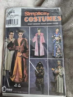 Simplicity Costumes Robe Pants & Accessories Pattern 8944 Size S-M-L Uncut  - Image 1 of 2