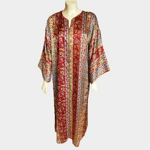 Oscar de la Renta Pink Label Paisley Dressing Gown Mumu - Picture 1 of 6