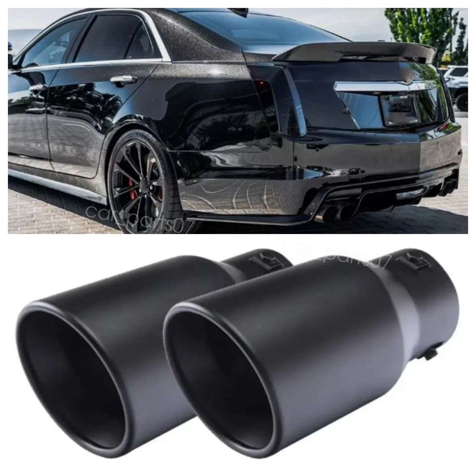 2 Exhaust Pipe Tip Rear Tail Throat Muffler Tailpipe For Cadillac CTS ATS CT4 Foto 1 de 4