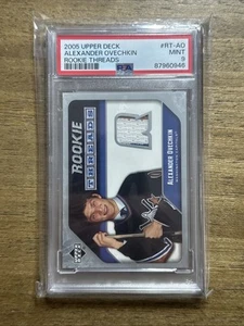 2005 UPPER DECK ALEXANDER OVECHKIN RARE! 3-CLR ROOKIE THREADS #RT-AO PSA MINT 9 - Picture 1 of 5