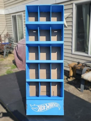 Hot Wheels Blue Cardboard Dollar General Promo Store Display, Holds 75 Cars - Image 1 of 4