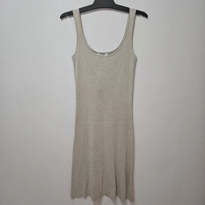 Nuevo con etiquetas Vestido Midi Pluma + Ruido Talla 10 Crema Línea A Elastizado Foto 1 de 4