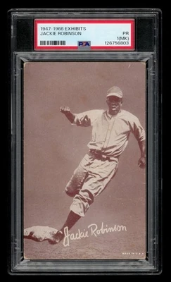 1947-66 Exhibits Set-Break Jackie Robinson PSA 1 POOR (MK) - Image 1 of 3