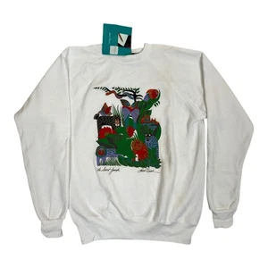 Vintage Laurel Burch Sweatshirt Gr. Large "Secret Jungle" 80er Neu - Bild 1 von 11