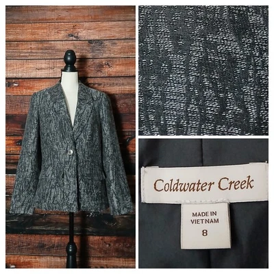 Chaqueta Blazer Coldwater Creek Talla 8 Tejido Jacquard Foto 1 de 4