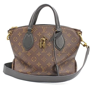 Louis Vuitton Flower Zipped Tote PM Bag, Monogram Canvas/Calf Leather, Brown Mon - Picture 1 of 9
