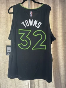 #32 Karl-Anthony Towns Minnesota Timberwolves NBA Gray Jersey XL - Picture 1 of 7