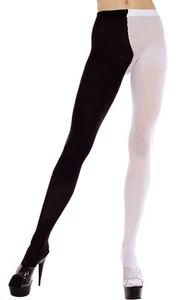 XL Red Black Purple White 2 Tone Jester Tights Sexy Designer Style Lingerie P748 - Picture 1 of 10