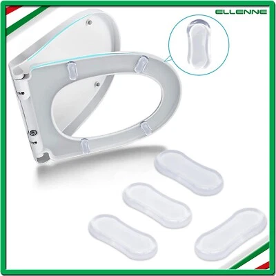✅5 PEZZI PARACOLPI AMMORTIZZATORE PARAURTI PER WC BIDET WATER BAGNO TRASPARENTE✅ - Immagine 1 di 4