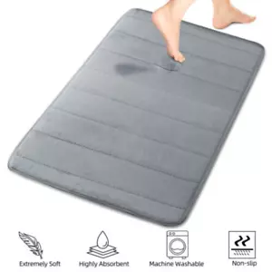Tappeto morbido tappeto da bagno in memory foam assorbente pavimento bagno doccia tappeto Stati Uniti - Foto 1 di 12