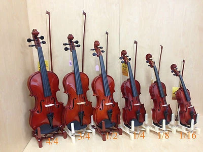 Brand NewCaraya 1/4 Size Violin+Bow,Rosin,Chin-rest,Spare Strings,Foam hard case - Image 1 of 4