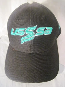 USSSA Men's Fitted Hat Black Size S-M Embroidered Logo - Picture 1 of 8