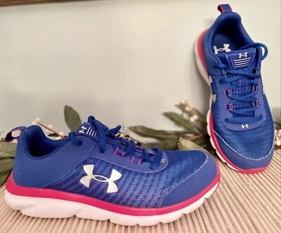 Under Armour Assert 8 кроссовки синий красный белый молодежи 6 / женщин 7,5 - Изображение 1 из 4