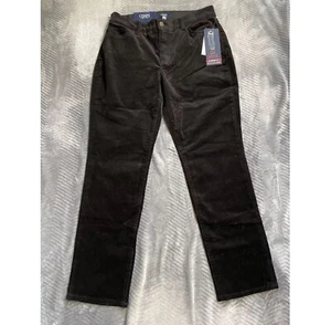 Chaps Pants 10S 10P NWT Corduroy Fit Shape Sculpt Slimming Black Comfort Waist - Picture 1 of 12