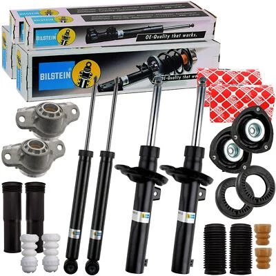 4x Bilstein B4 gas shock absorbers + strut bearings front + rear for VW Passat B6 B7 3C - Image 1 of 4