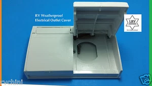 White RV Weatherproof  Outlet Cover; For Exterior GFCI 120V Receptacle Cover New - Picture 1 of 8