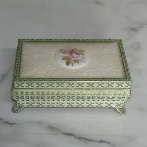 Regent Of London Jewellery Box / Trinket Box Rose Design With English Bone China - Picture 1 of 7