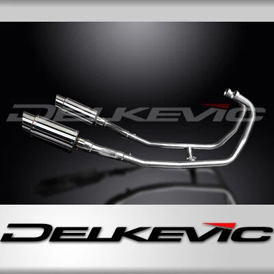 Silenciadores redondos de acero inoxidable Kawasaki GPZ500S Ninja 500 1987-09 escape completo 2-2 8" Foto 1 de 4