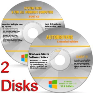 HP Windows 10 8 8.1 7 Vista XP Recovery Repair Disc USB DVD Reinstall Software - Picture 1 of 1