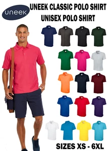 Uneek Classic Unisex Polo Shirt Uc101 MULTI PACK Casual Sport Golf Size XS-6XL - Picture 1 of 12