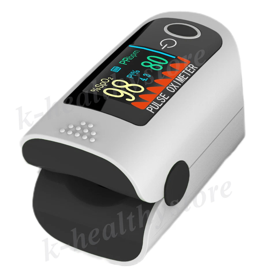 USA FDA Finger Pulse Oximeter Blood Oxygen Monitor SpO2 Heart Rate Portable LCD - Image 1 of 4