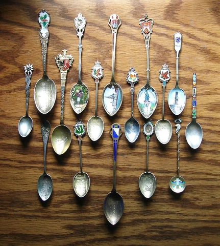 Vintage Enameled Sterling Silver Spoon Collection - Art Nouveau & Art Deco Cover
