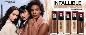 LOREAL Infallible Up to 24 Hour Fresh Wear Foundation CHOOSE COLOUR 30mL