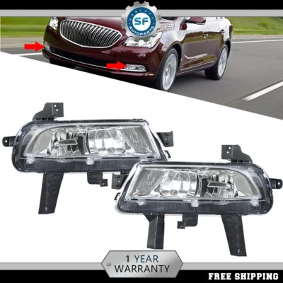 适用于别克 LaCrosse 2014 2015 2016 Bumper 透明雾灯左灯 + 右侧 — 第 1/4 张图片