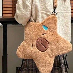 Tier Capybara Sternform Stofftier Plüsch Weich Schultertasche Cossbody Kinder Geschenk - Bild 1 von 5