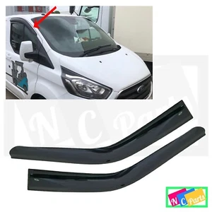 Fits Ford TRANSIT CUSTOM (2012-2018) Wind Deflectors Smoke Rain Sun Guard LH&RH - Picture 1 of 5