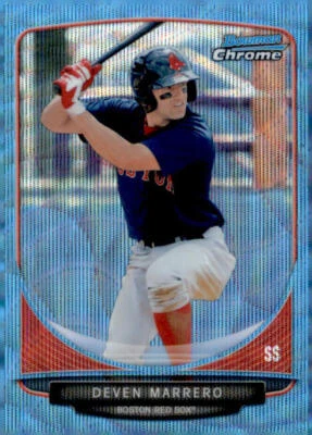 2013 Bowman Chrome Prospects Blue Wave Refractors #BCP120 Deven Marrero Card - Image 1 of 2