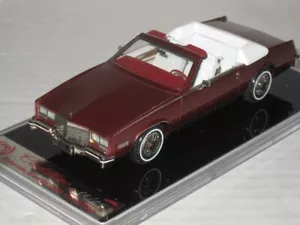 EMC 1985 Cadillac Eldorado Biarritz Cabriolet Top Down Cabrio 1/43 Burgundy - Picture 1 of 7