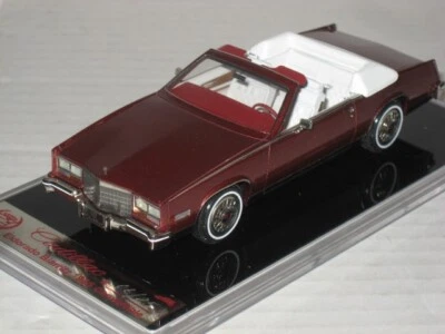 EMC 1985 Cadillac Eldorado Biarritz Cabriolet Top Down Cabrio 1/43 Burgundy - Image 1 of 4