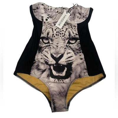 Traje de baño We Are Handsome de una pieza con estampado de guepardo bustier talla M nuevo con etiquetas Foto 1 de 4
