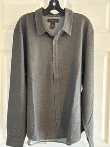 Bloomingdales Men’s Store Gray Soft Button Down Shirt Sz XL NWOT - Picture 1 of 4
