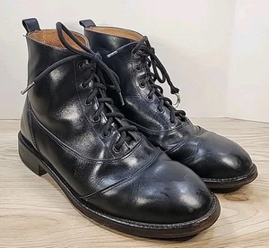 BMW Vero Cuoio Motorbike Boots Black Leather Ankle Protection Size 44 EU 10 US - Picture 1 of 17