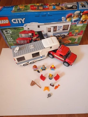 LEGO CITY 60182 PICKUP & CARAVAN 90% Complete NO Manual FAMILY CAMPING   - Image 1 of 4