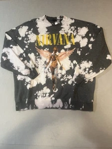 Sudadera Nirvana Para Mujer M Blanqueador Tie Dye Cuello Redondo En Banda Utero Pullover - Imagen 1 de 6