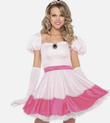 Leg Avenue Jr Niñas PRINCESA ROSA Vestido Disfraz con Tiara Talla M Foto 1 de 4