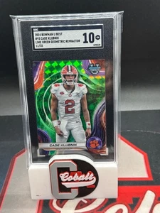 Cade Klubnik 2024 Bowman Best University #93 Lime Green Geometric /35 SGC 10 - Picture 1 of 1