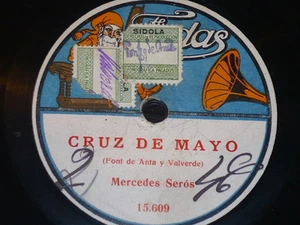 SPANISCH 78 RPM SCHALLPLATTE Fadas MERCEDES SEROS Paar BILD ETIKETT selten - Bild 1 von 1