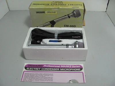 Micrófono condensador cardioide vintage Unisound Electret modelo EM-86D MK2 funcionando Foto 1 de 4