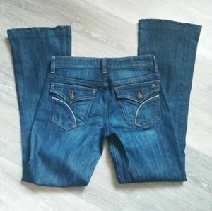 Joe's Jeans Damen Rocker Fit Ryder Faded Dark Wash Flare Leg Denim Jeans Gr. 24 - Bild 1 von 8