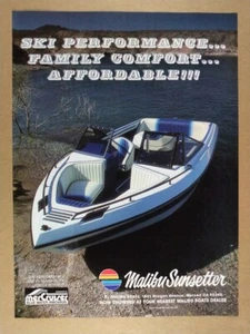 1986 Malibu Sunsetter Boat vintage print Ad - Picture 1 of 1