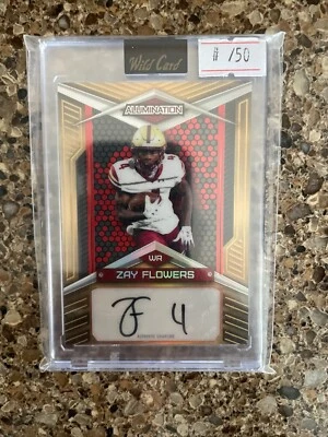 2023 Wild Card Zay Flowers #2023 3/50 - Image 1 of 2